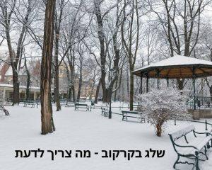 שלג בקרקוב - מה צריך לדעת